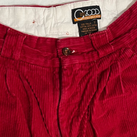 Vintage 90’s cherry red corduroy high waist trousers - Picture 4 of 5